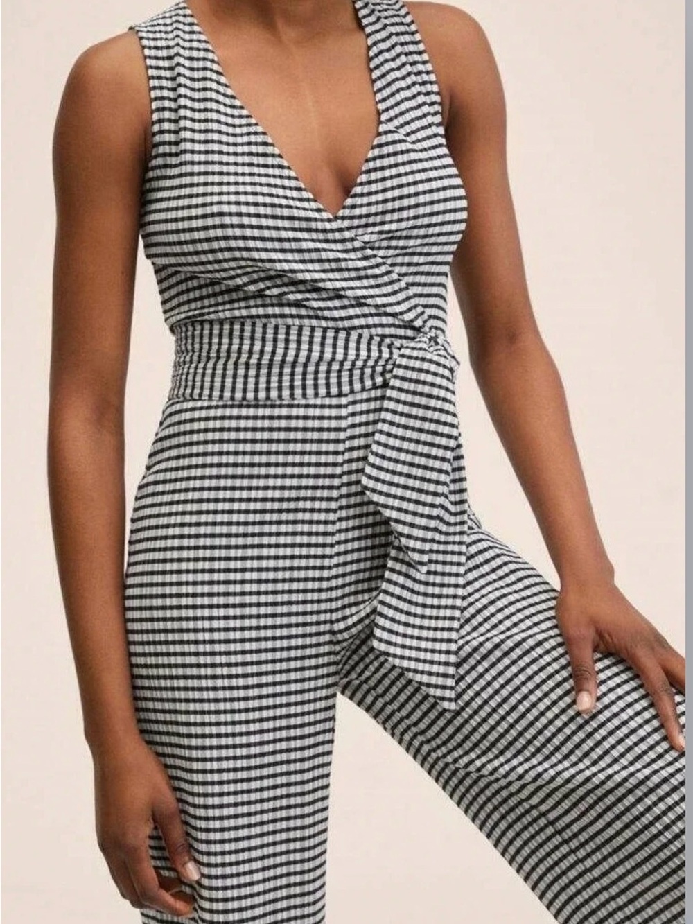 Mango gingham jumpsuit - S